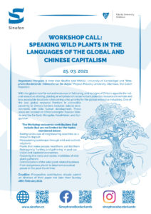 Workshop call: Speaking wild plants in the languages of the global and chinese capitalism