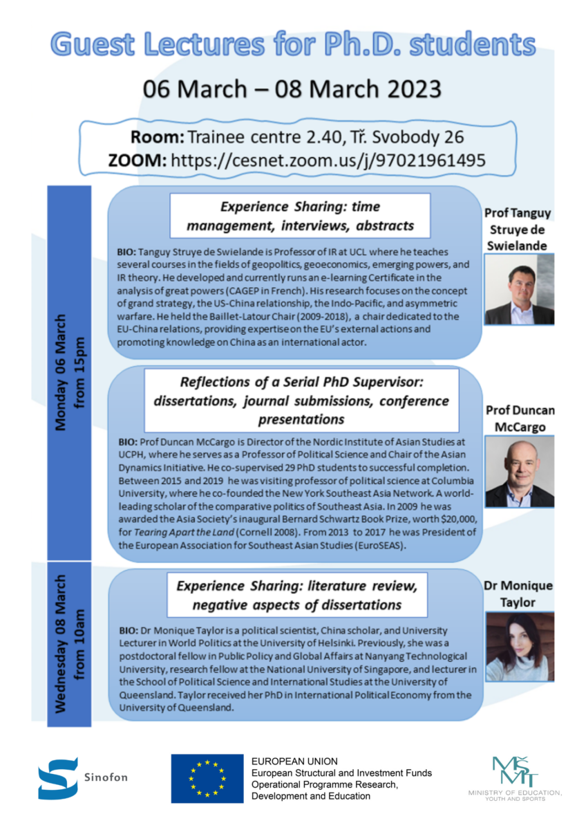 Experience Sharing: time management, interviews, abstracts